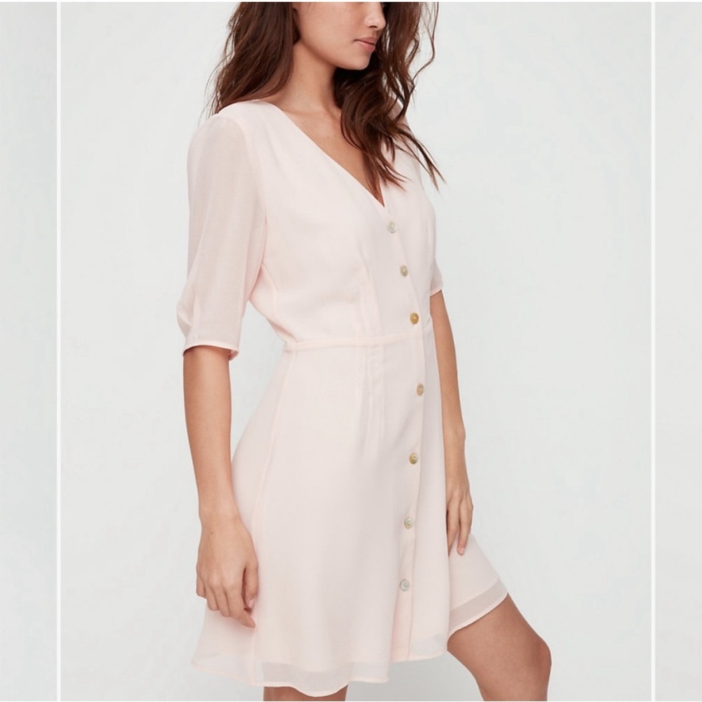 Wilfred Button Front Dress Rose Quartz Size 4